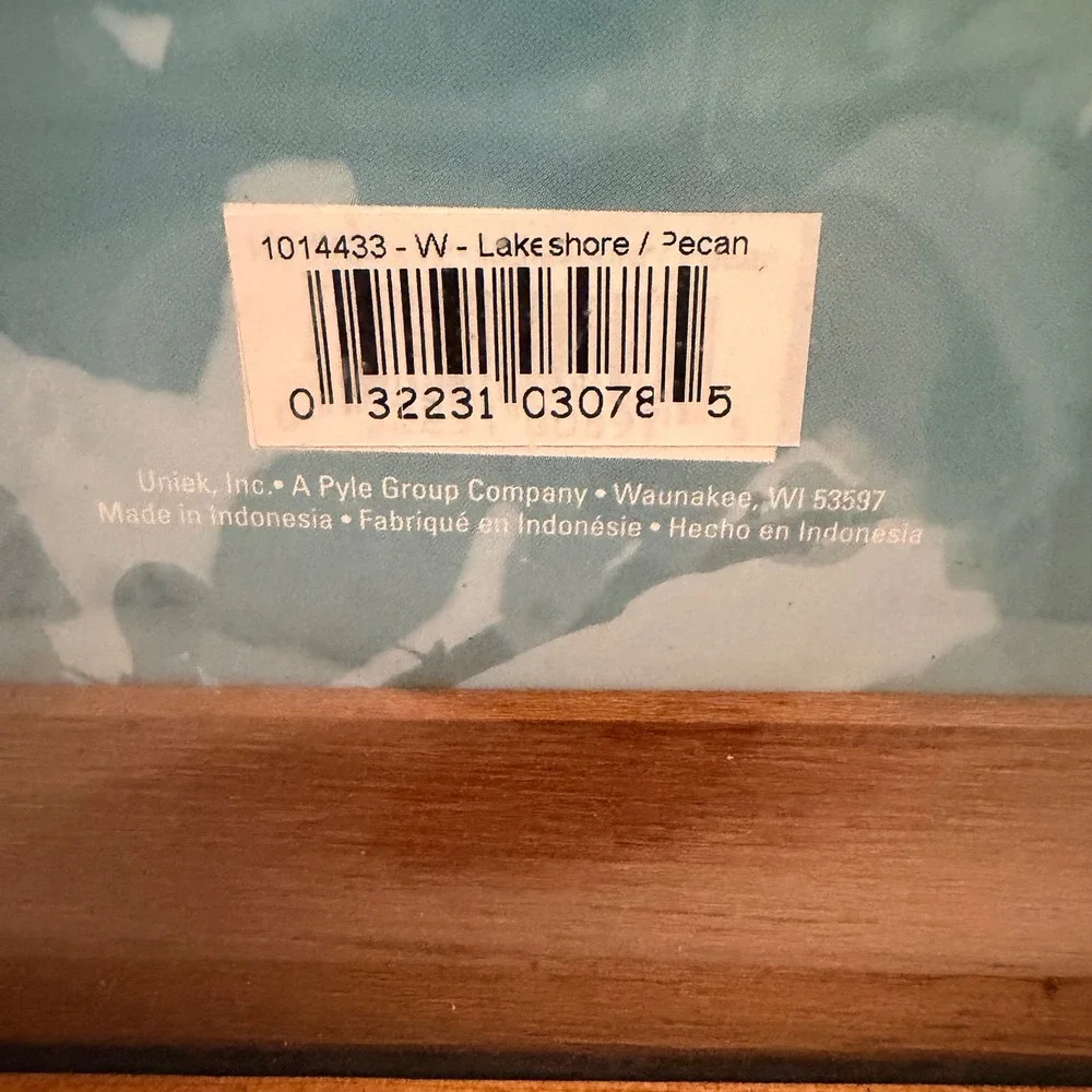 Modern Elements 5x7 Wood Picture Box Frame Pecan Finish Lakeshore Cottage